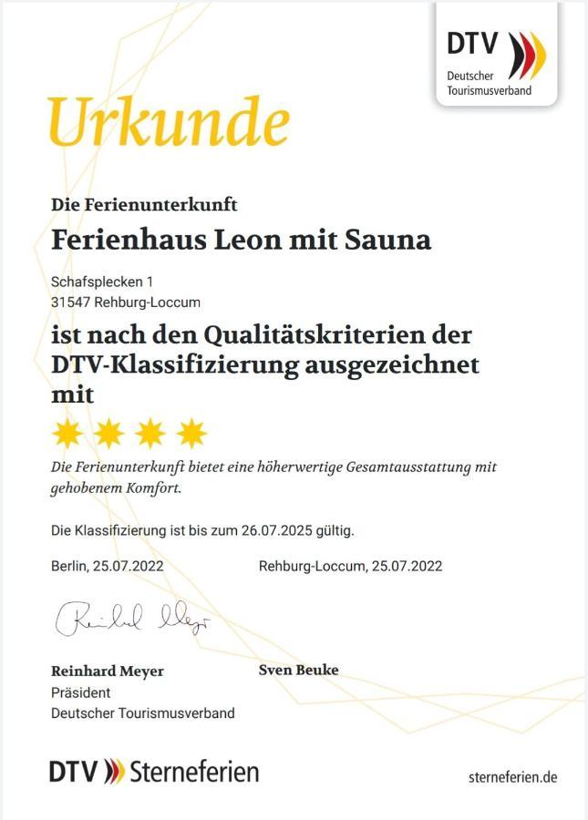 Ferienhaus Leon Mit Sauna Rehburg-Loccum Exteriér fotografie